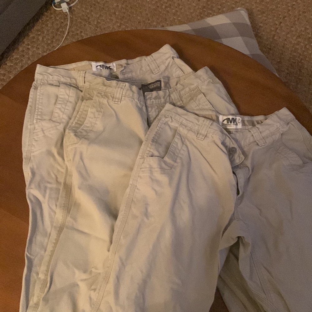 Three pairs of Mountain Khakis 32x30.